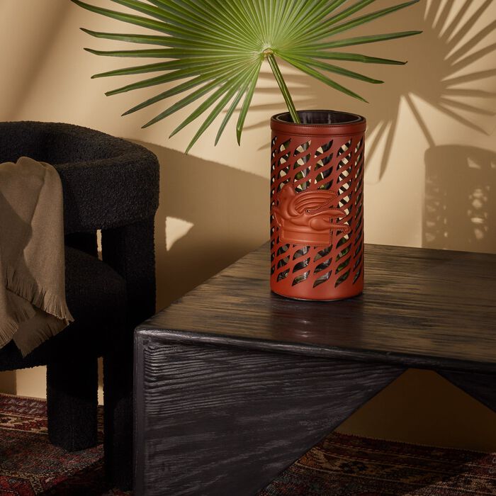 etro drill vase medium brown