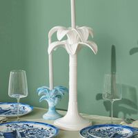 les ottomans palm trees candle holder white