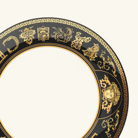 versace virtus gala plate round black 20cm