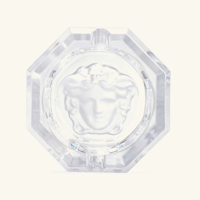 versace medusa lumiere ashtray octagonal mini clear