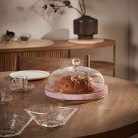 dimlaj nagham cake plate with lid clear 28cm