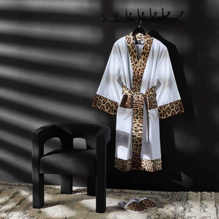 dolce gabbana casa cotton terry bath robe small white