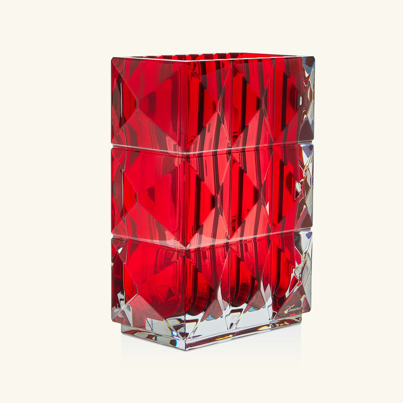 baccarat louxor vase small red