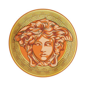Orange Coin Service Plate, medium
