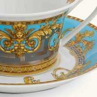 versace prestige gala tea cup saucer white set of 6
