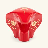 لادرو منحوتة على شكل ثعبان صغيرة حمراء