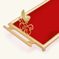 villari extravaganza serving tray rectangular large red