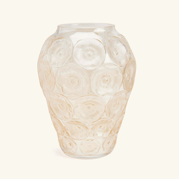 lalique anemones vase medium gold