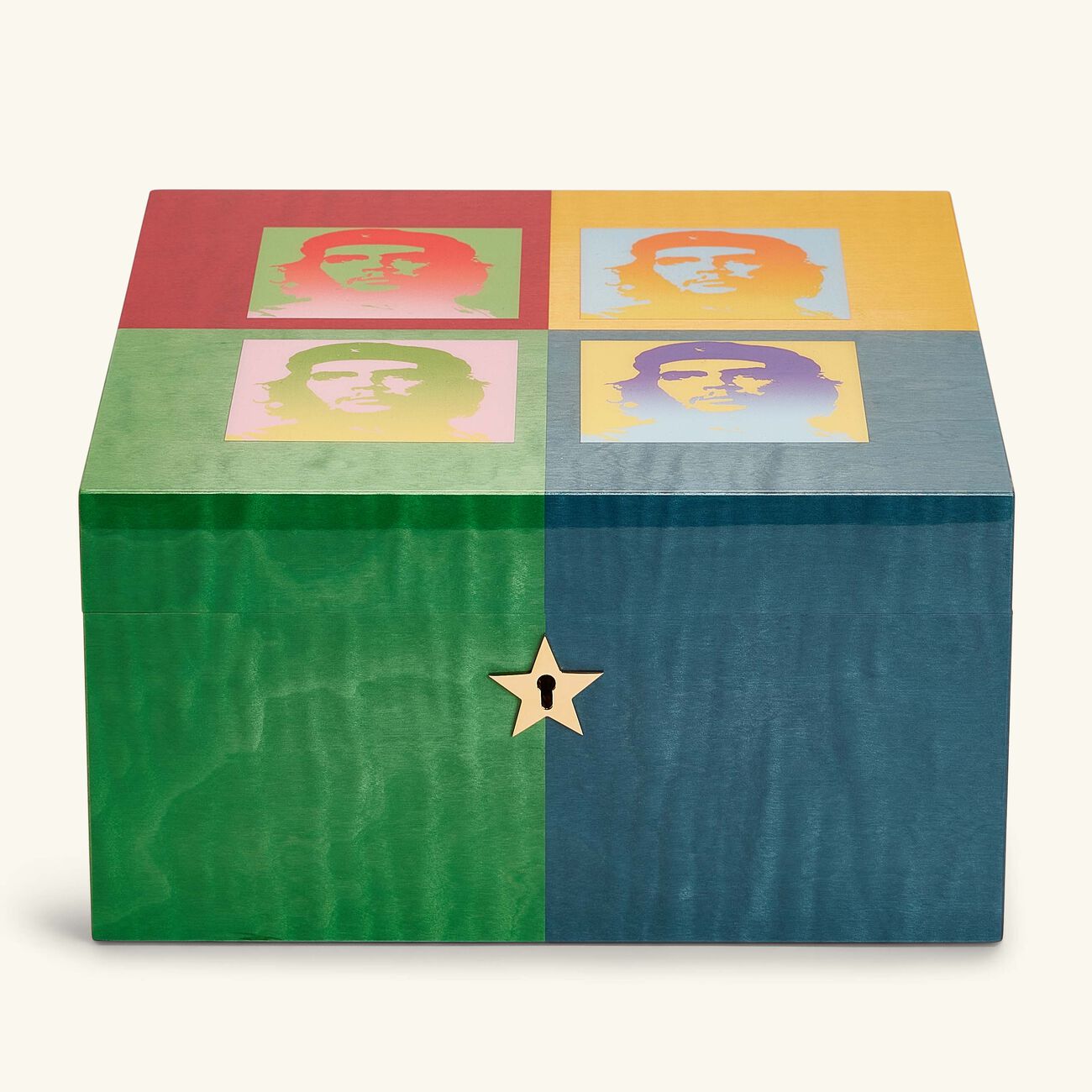 elie bleu che pop art cigar humidor multicolor