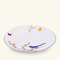 bernardaud aux oiseaux dinner plate round gold 26cm