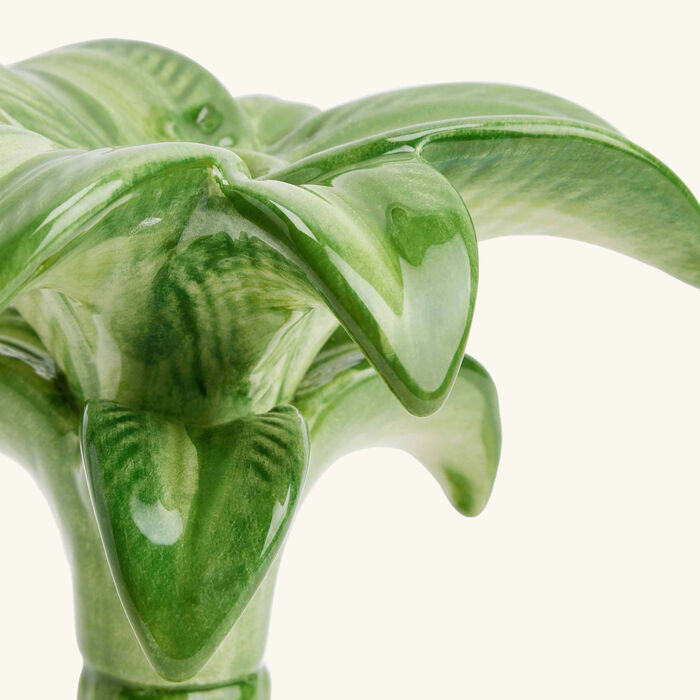 les ottomans palm trees candle holder green