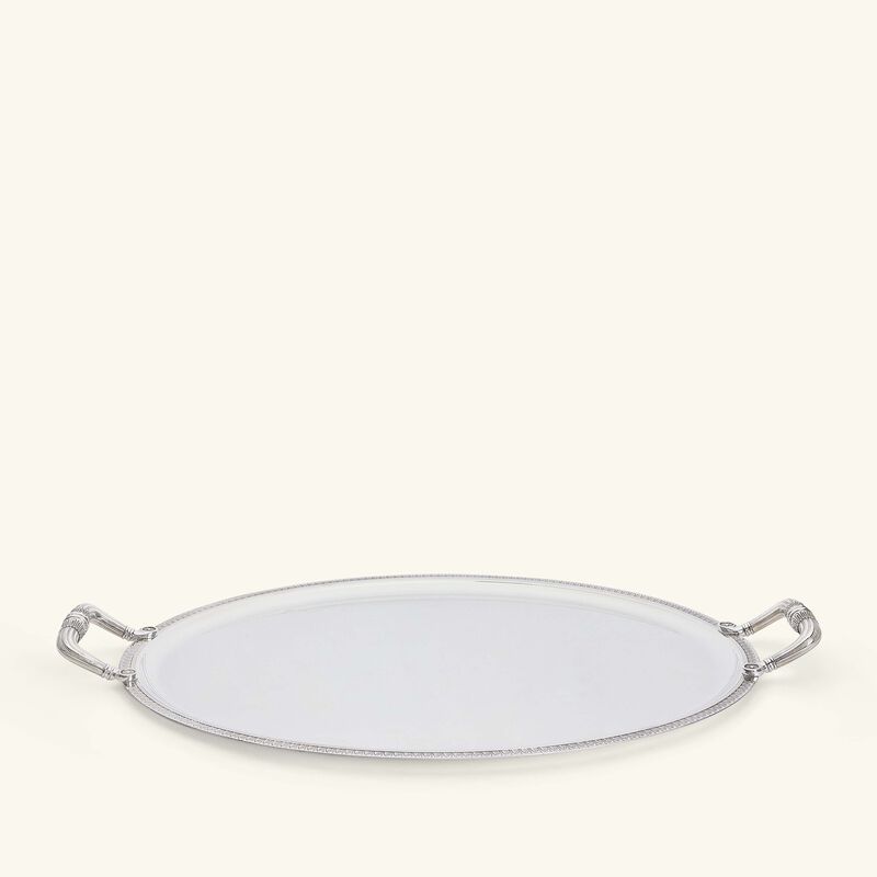 Malmaison Serving Tray Oval Large Silver Plated christofle malmaison serving tray oval large silver plated