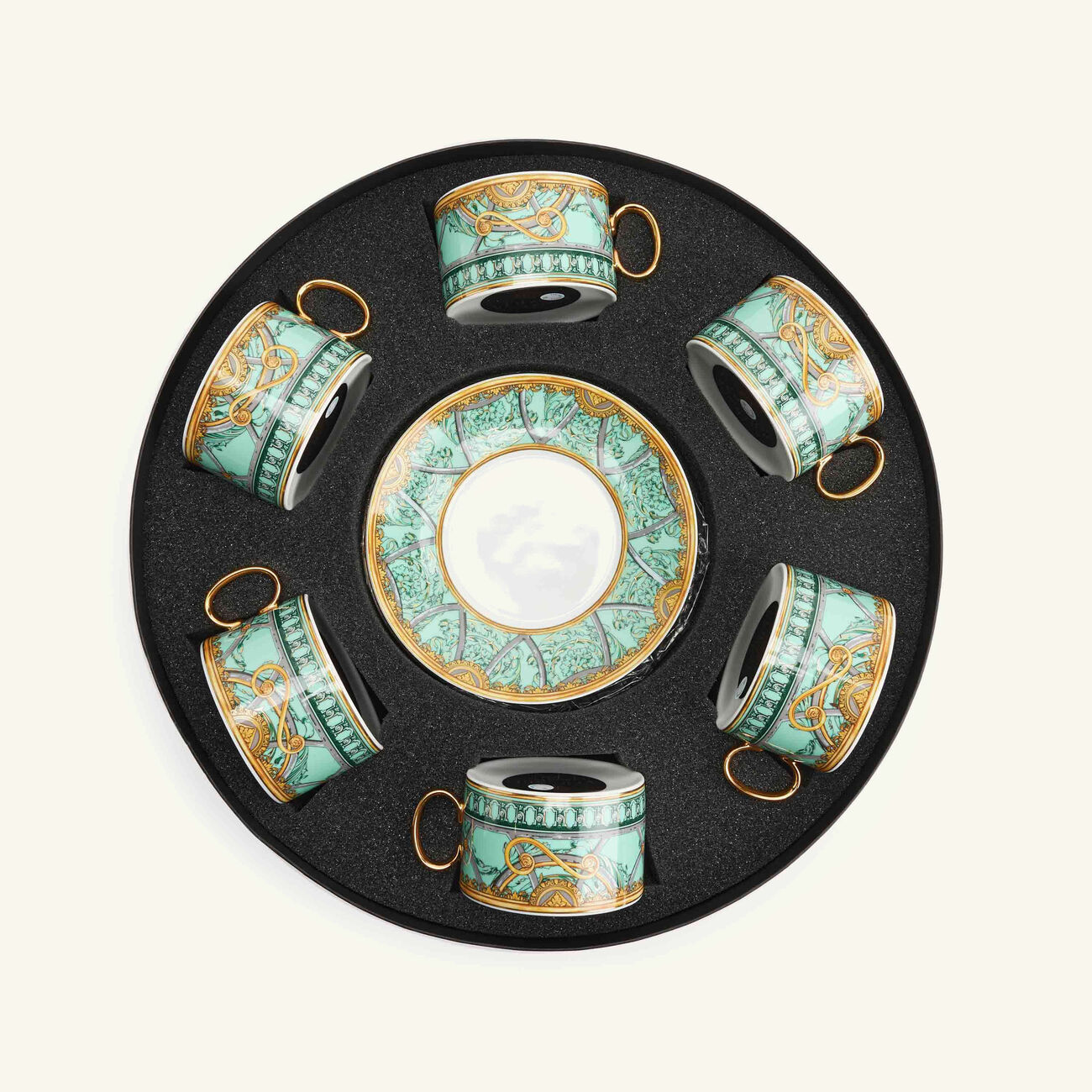 versace scala del palazzo tea set green