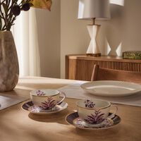 bernardaud tea cup saucer pink set of 2