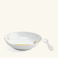 christofle beebee cereal bowl baby spoon silver plated