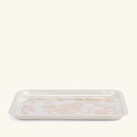 christofle jardin d eden serving tray rectangular small silver plated with gold