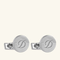st dupont cufflinks silver