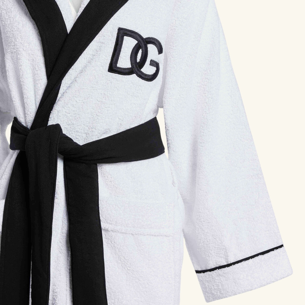 dolce gabbana casa dg logo bath robe large white