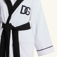 dolce gabbana casa dg logo bath robe large white