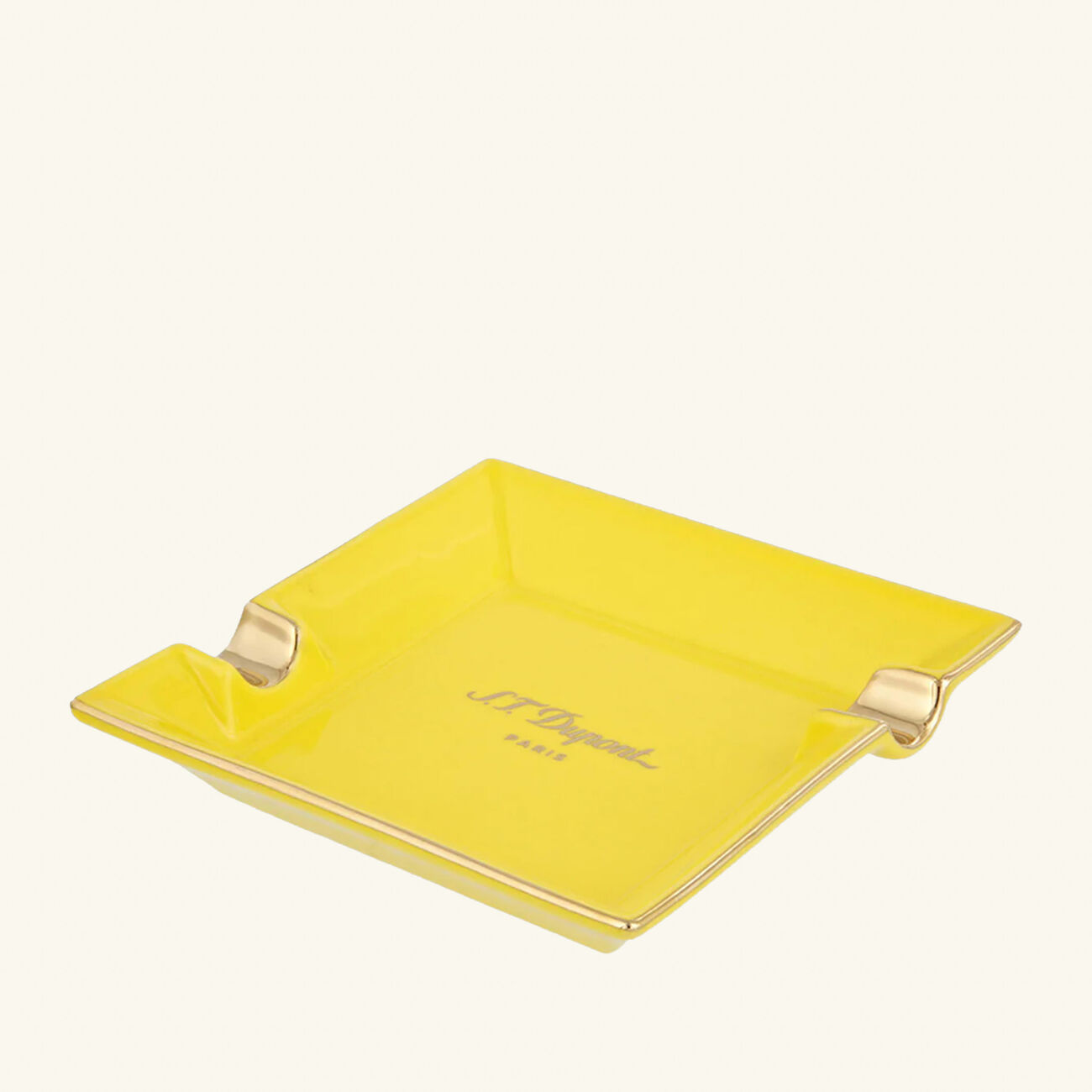 Ashtray Square Small Yellow st dupont ashtray square small yellow