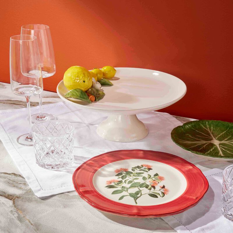 طبق الطعام سلطان جاردن دائري أحمر large