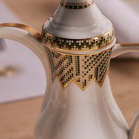 bernardaud augusta oriental coffee pot green