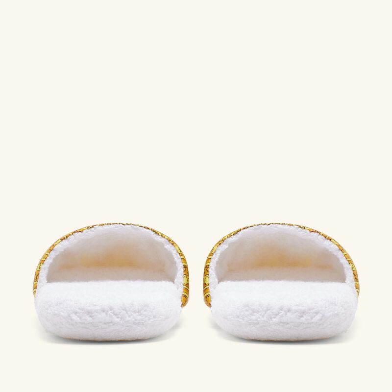 I Love Baroque Slippers Medium White versace i love baroque slippers medium white