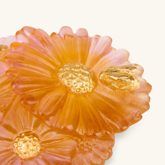 Or d’Abeille Flower Figurine Orange daum or d abeille flower figurine orange