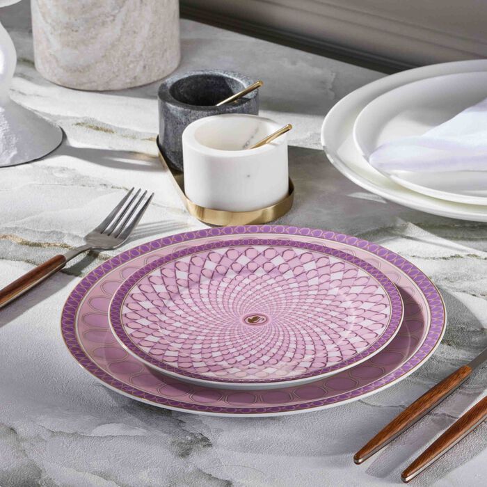 rosenthal signum rose plate round pink 18cm