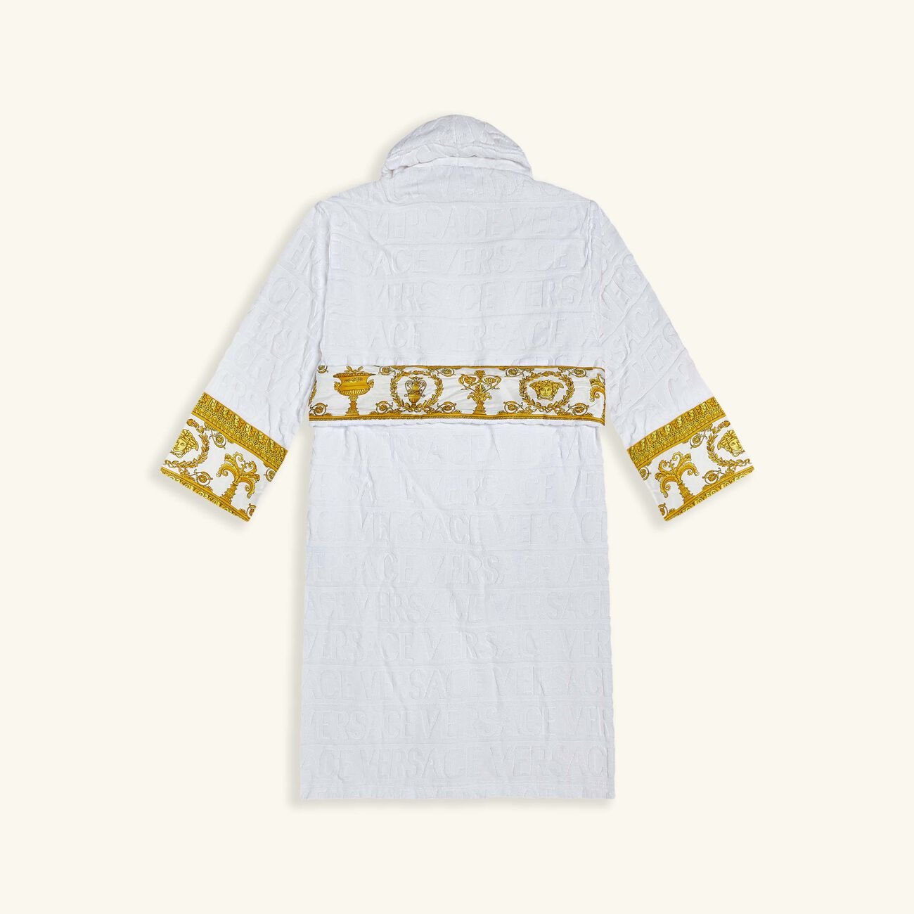 versace i love baroque bath robe white