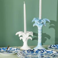 les ottomans palm trees candle holder white