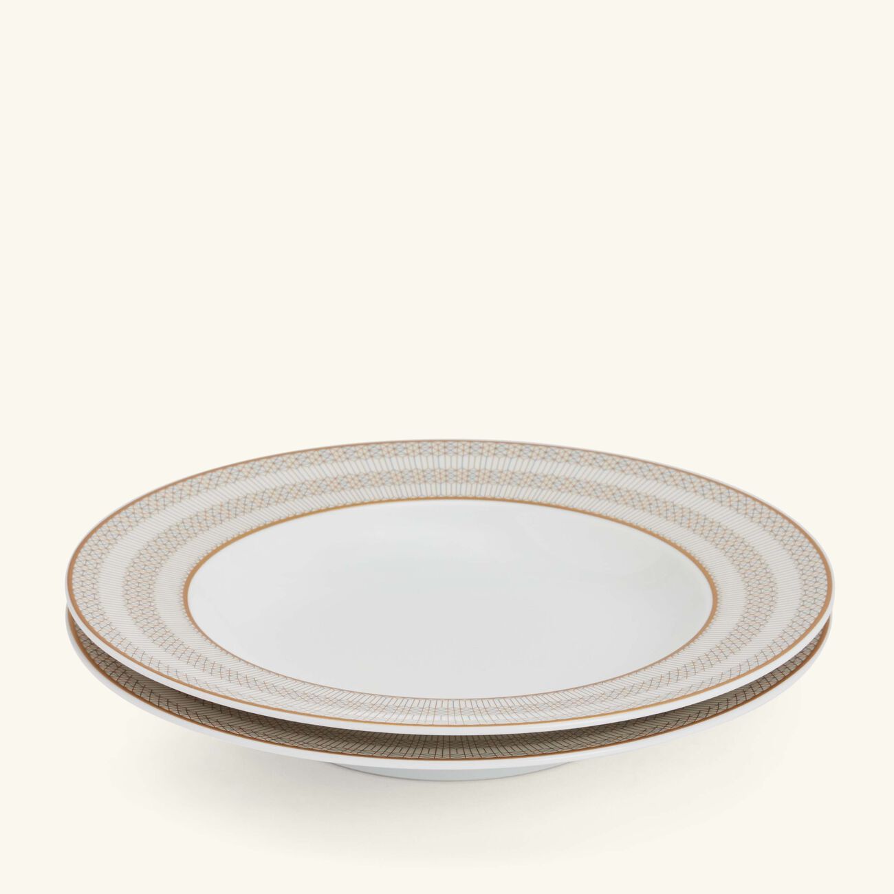 baccarat arcadia soup plate gold platinum 23cm set of 2