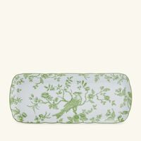 bernardaud albertine cake platter rectangular green 38cm