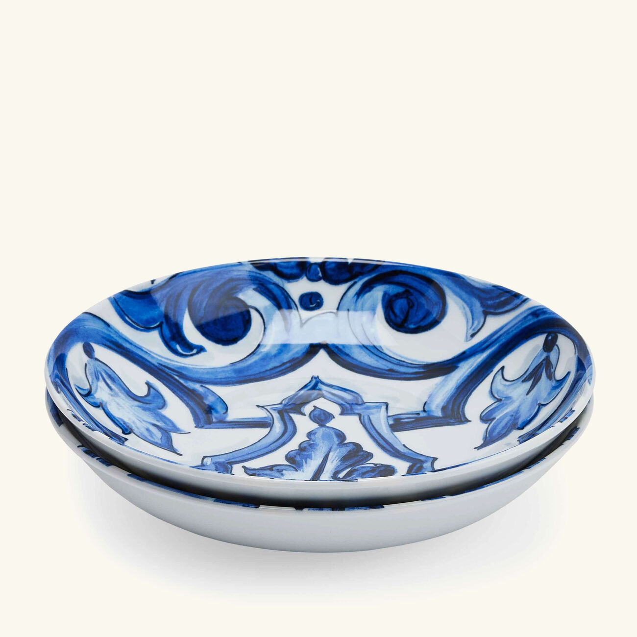 dolce gabbana casa blu mediterraneo soup plate round 20cm set of 2