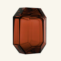 baccarat octogone vase small red