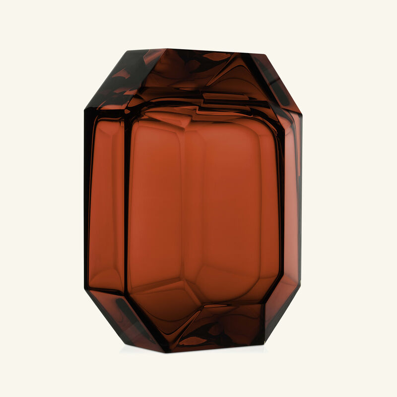 baccarat octogone vase small red