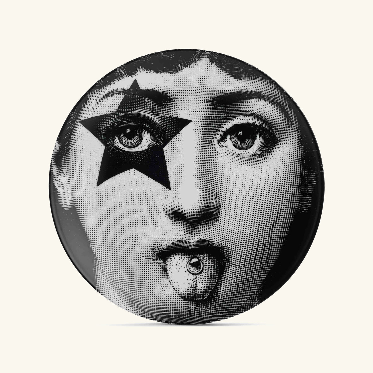 fornasetti tema e variazioni no 381 wall plate black