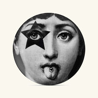 fornasetti tema e variazioni no 381 wall plate black
