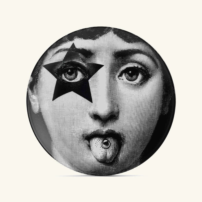 fornasetti tema e variazioni no 381 wall plate black