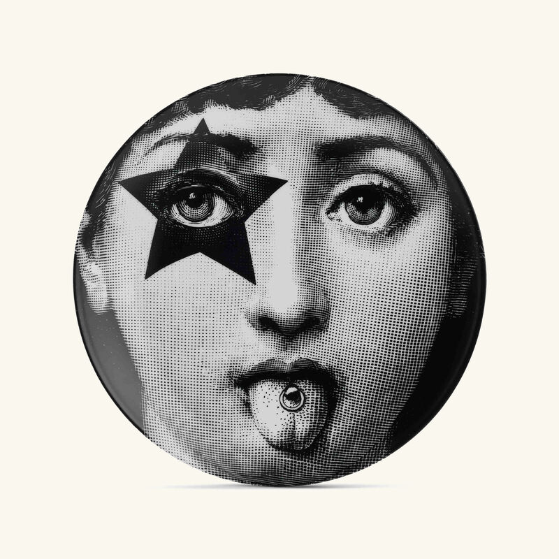 fornasetti tema e variazioni no 381 wall plate black