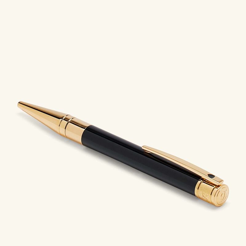 st dupont d initial ballpoint pen gold