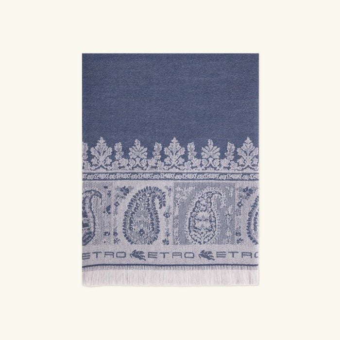 etro tagete throw blue