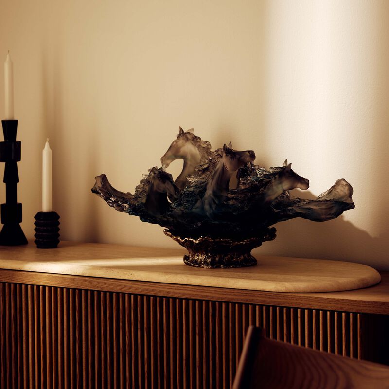 daum cavalcade centerpiece grey limited edition