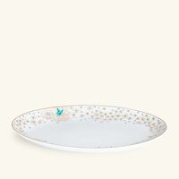 bernardaud feerie michael cailloux serving platter oval pink 33cm