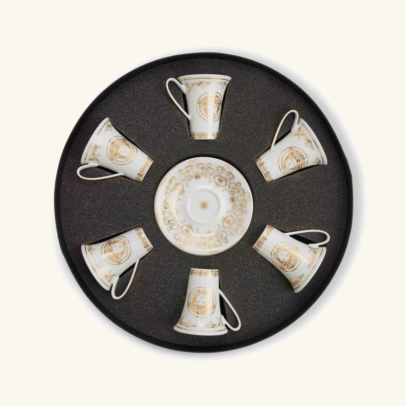 versace medusa gala coffee cup saucer white set of 6