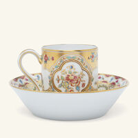 bernardaud aux dauphins litron coffee cup saucer gold