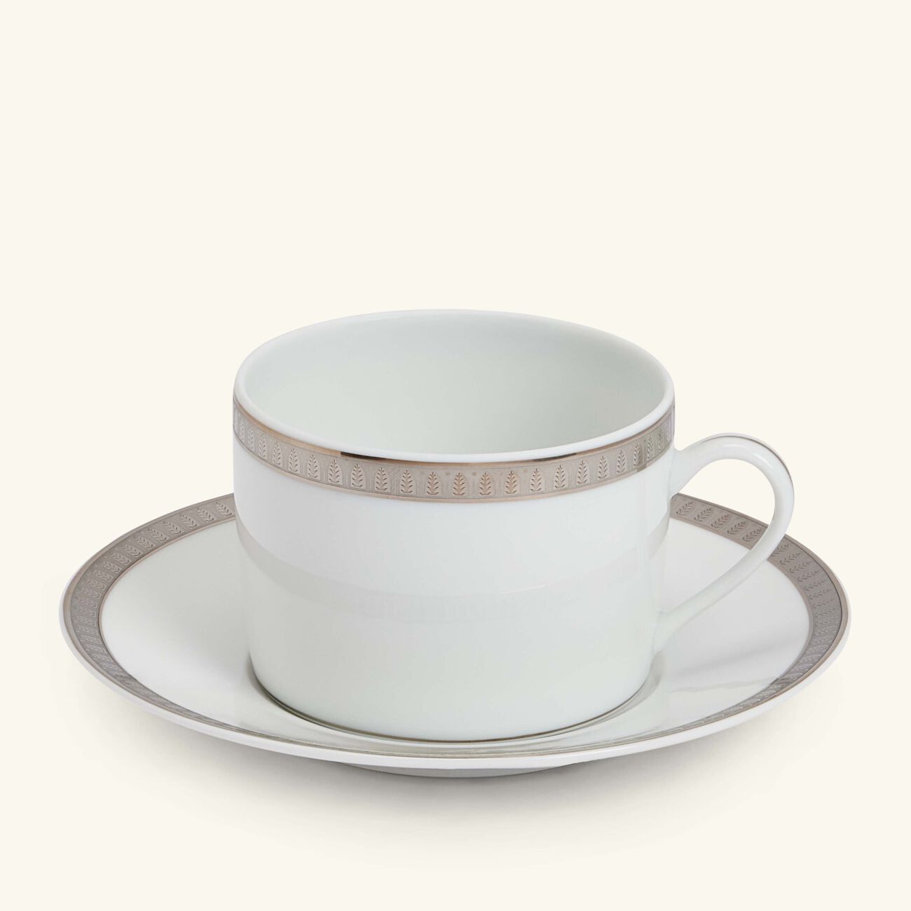 christofle malmaison coffee cup saucer silver