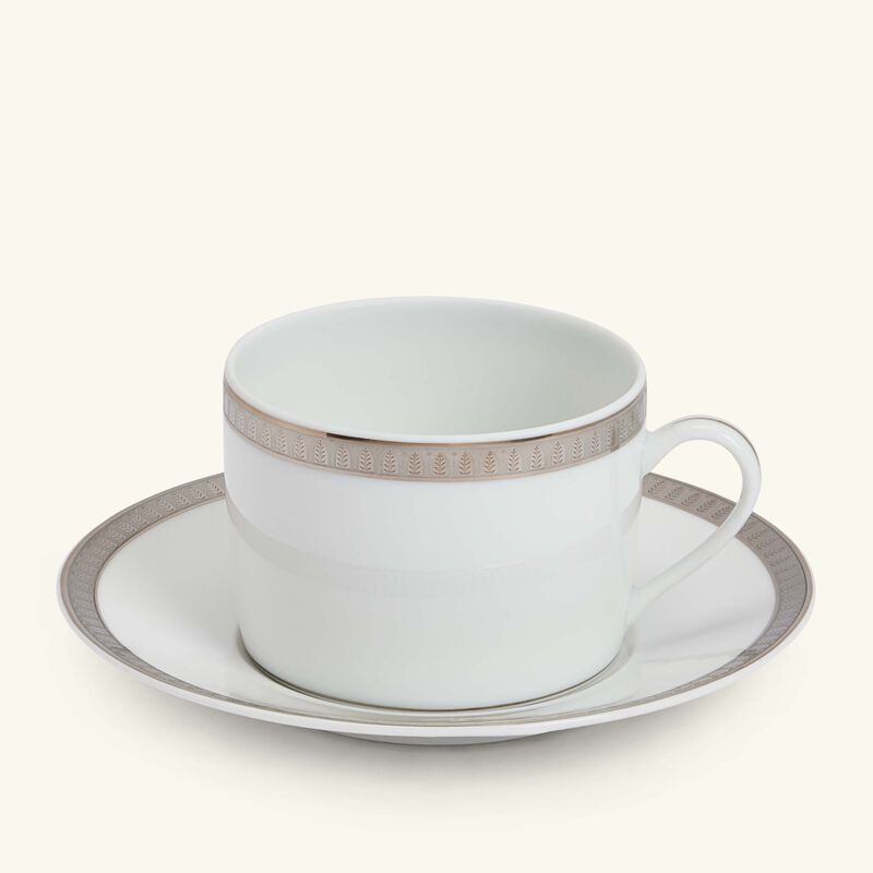 christofle malmaison coffee cup saucer silver