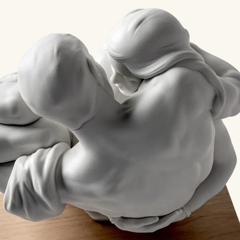 lladro together couple sculpture medium white