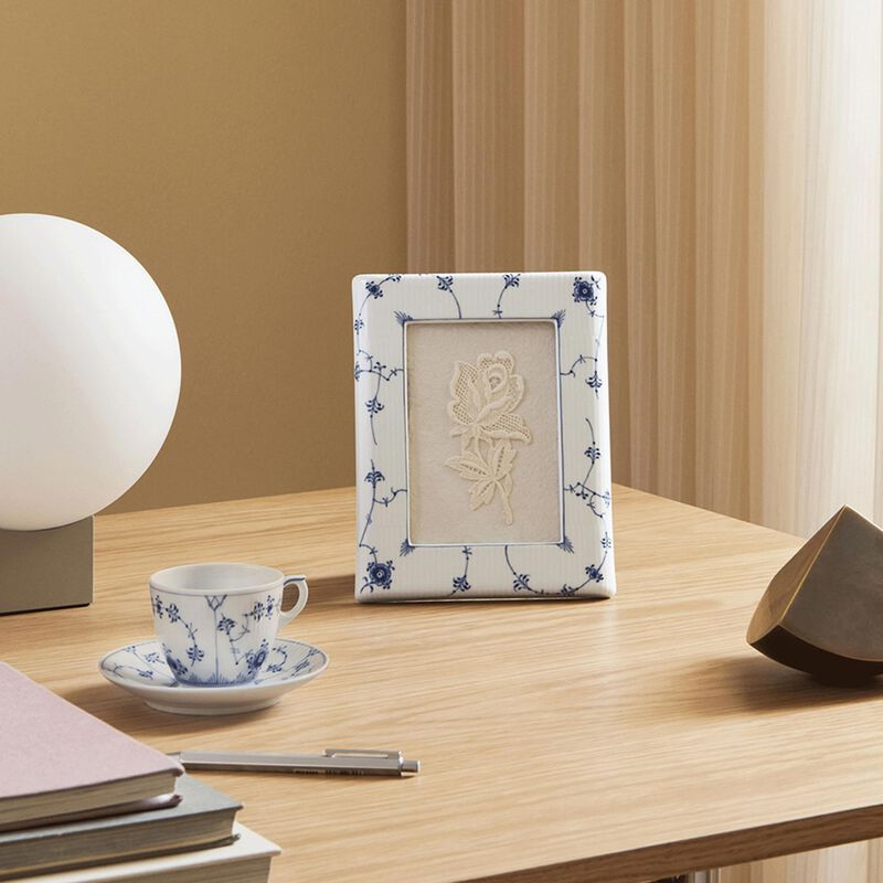 رويال كوبنهاغن إطار الصور بلو فلوتد بلاين أبيض 10x14 سم